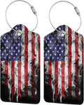 2 Pack American Flag Luggage Tags by OUZPGAQ