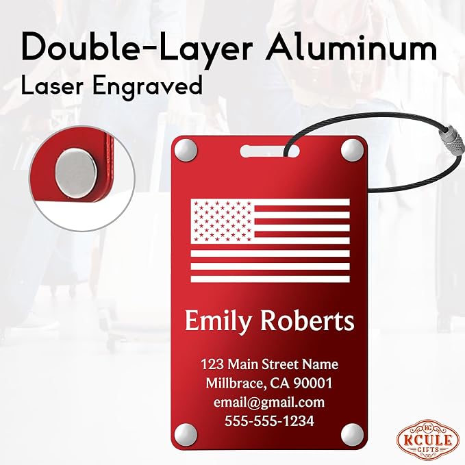Personalized Luggage Tags: Custom Metal Luggage Tags - Image 4