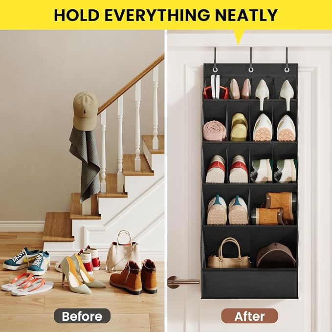 Over the Door Shoe Organizer for Closet, Shoes Rack for Closet - Image 6