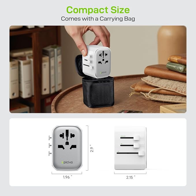EPICKA Pulse 45W European Travel Plug Adapter, Universal Power Adapter - Image 6