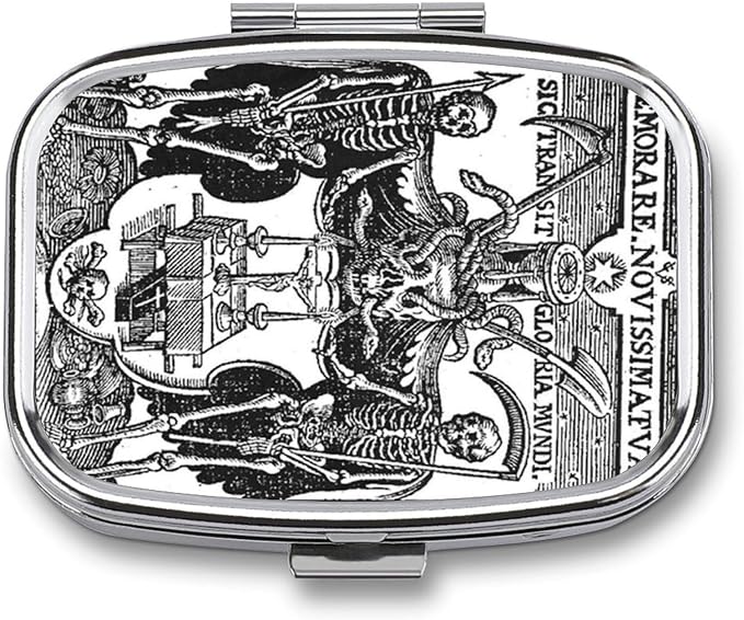 Metal 2 Compartment Pill Organizer Travel Friendly Portable Compact Pill Box by Choosetheproductsyoulike