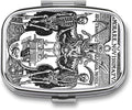 Metal 2 Compartment Pill Organizer Travel Friendly Portable Compact Pill Box by Choosetheproductsyoulike