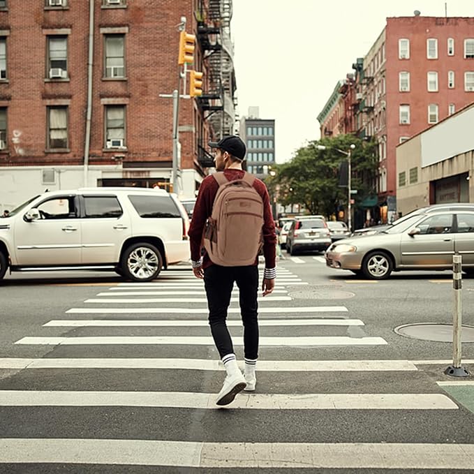 Tzowla Vintage Canvas Laptop Backpack - Image 7