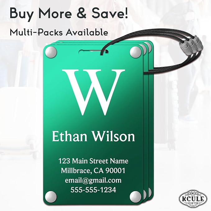 Personalized Luggage Tags: Custom Metal Luggage Tags - Image 2