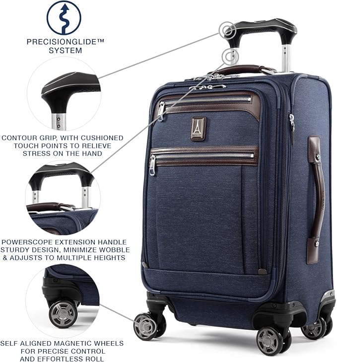 Travelpro Platinum Elite Softside Expandable Carry on Luggage, 8 Wheel Spinner - Image 2