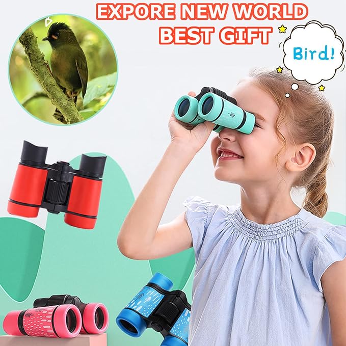 Kids Binoculars Best Gifts for 3-12 Years Boys Girls High-Resolution Optics - Image 2