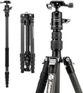 Fotopro 59" Carbon Fiber Travel Tripod, Lightweight Compact Camera Tripod by Fotopro
