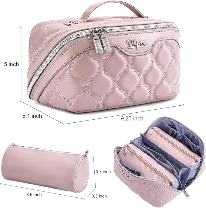 Travel Makeup Bags for Women Cosmetic Bag: Puffy Make up Bags Set of 3 - Image 7