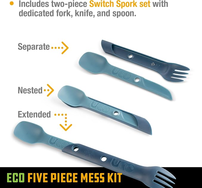 UCO Recycled ECO 5-Piece Camping Mess Kit - Image 5
