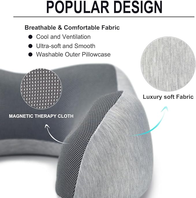 napfun Neck Pillow for Traveling, Travel Neck Pillow for Airplane 100% Pure - Image 3