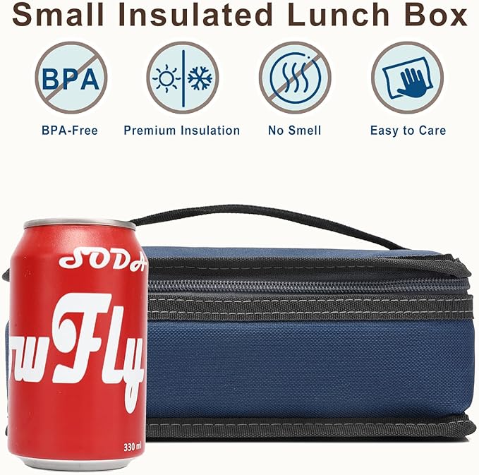 FlowFly Small Insulated Lunch box Portable Soft Bag Mini Cooler Thermal Meal - Image 2