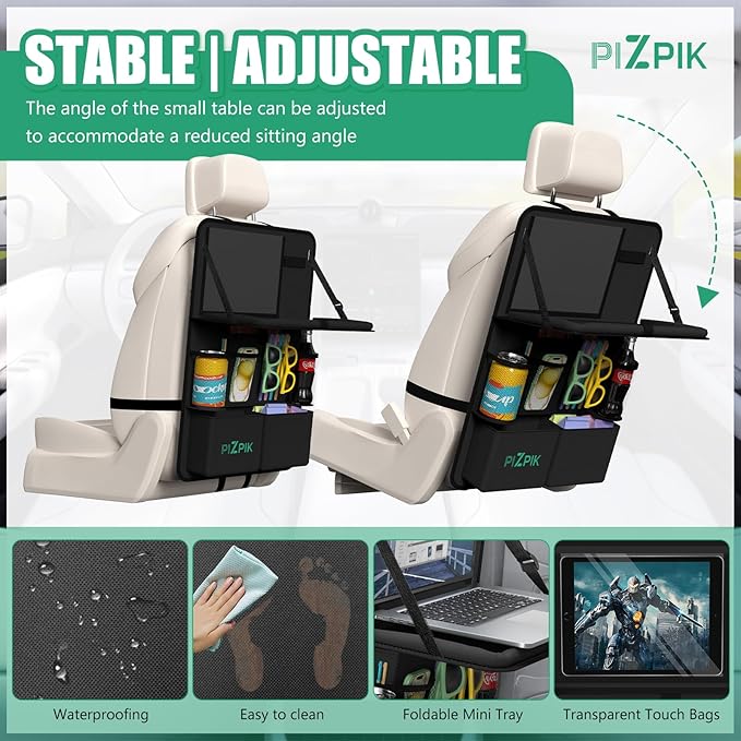 Car Backseat Organizer with Tablet Holder, 11 Storage Pockets with Foldable - Image 5