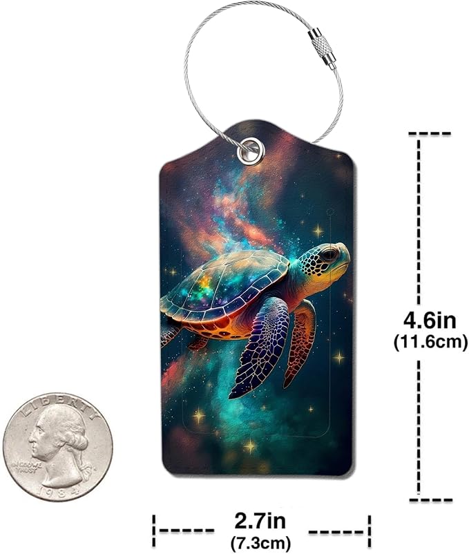 2 Pack Luggage Tag for Suitcase, Cute Unique Leather Bag Tags Identifiers - Image 4