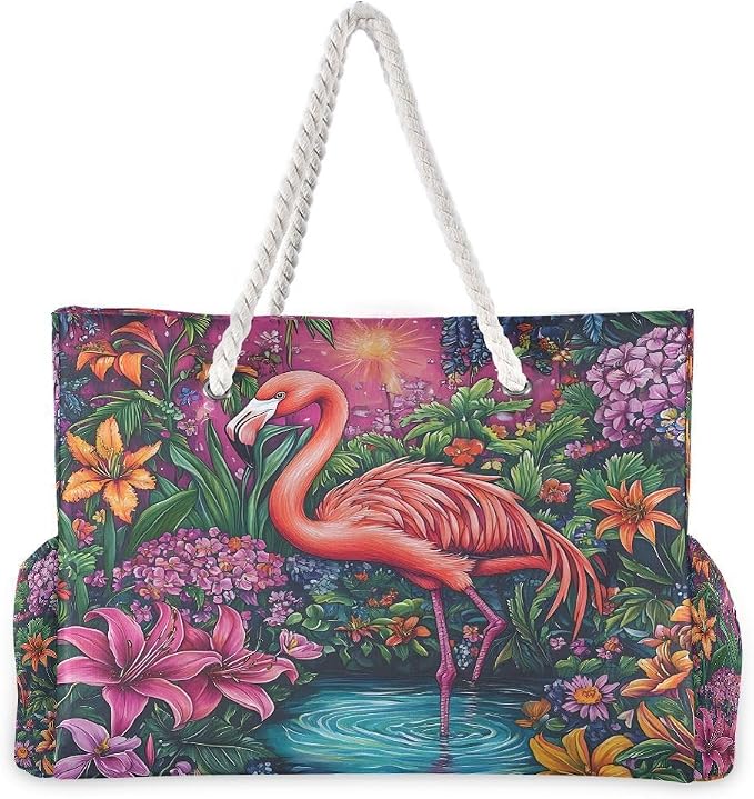 senya Large Beach Bags Totes Canvas Tote Shoulder Bag Soft Wave Water Resistant - Image 2
