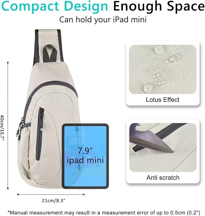 TITECOUGO Small Sling Bag, Lightweight Crossbody Backpack - Image 4