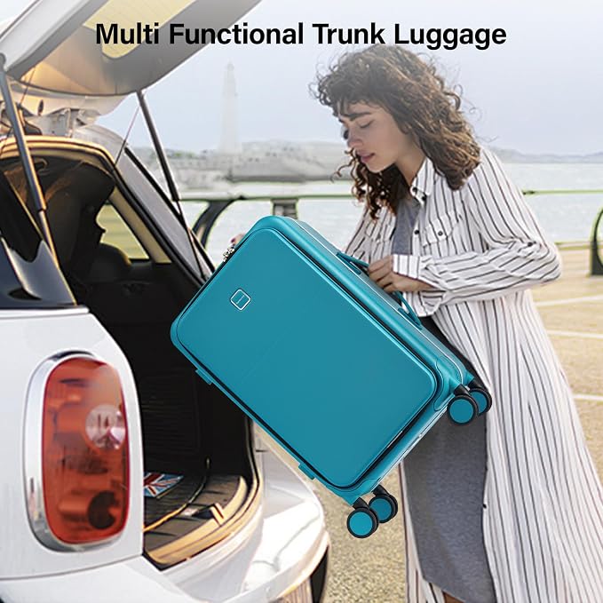Hanke 24 Inch Luggage with Cup Holder and Charge, Top Opening Hard Shell - Image 10