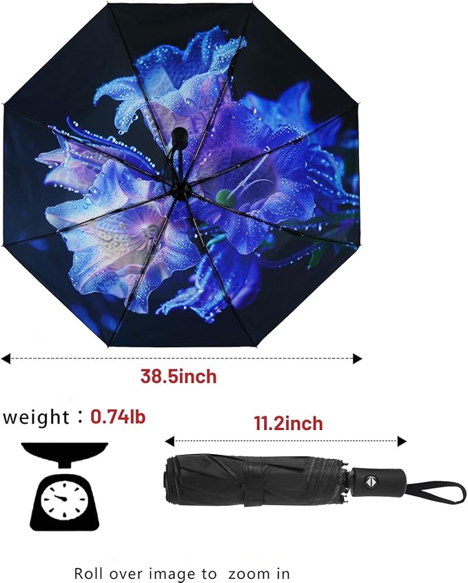 SY COMPACT Travel Umbrella Windproof Automatic Umbrellas Small Compact UV Sun - Image 2