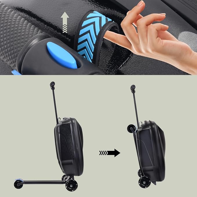 20" Scooter Suitcase for Kids, 2-in-1 Ride On Luggage - Image 5