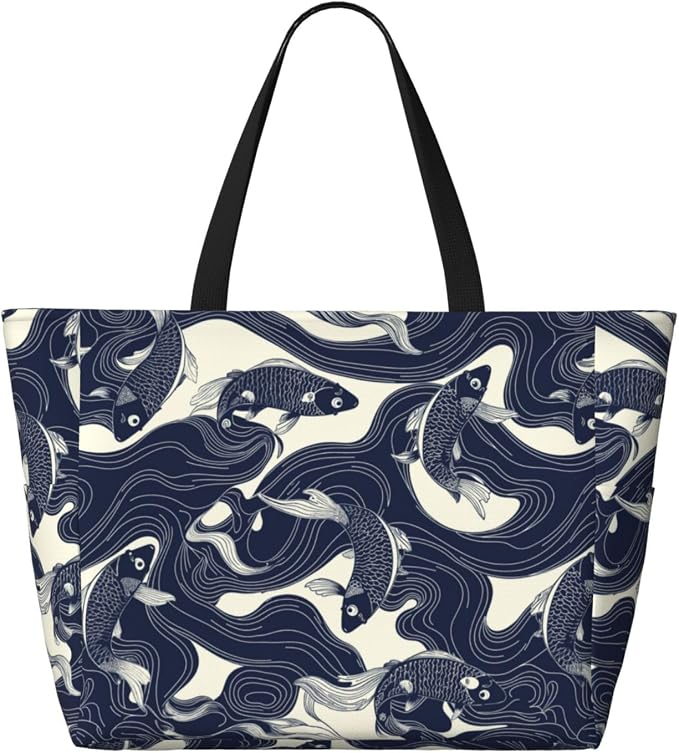Beach Bag for Women Beach Tote Bag Waterproof Sandproof Large Bags - Image 2