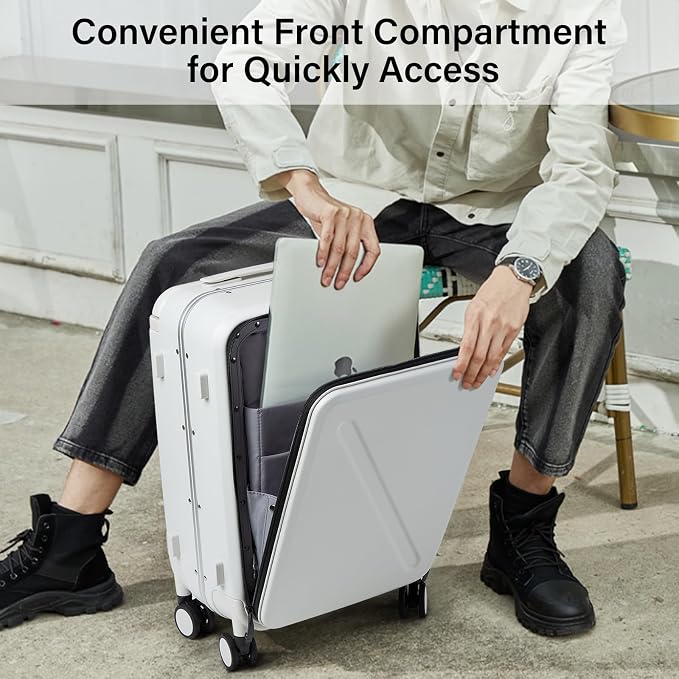 MILADA Wide Handle Carry On Luggage - Image 2