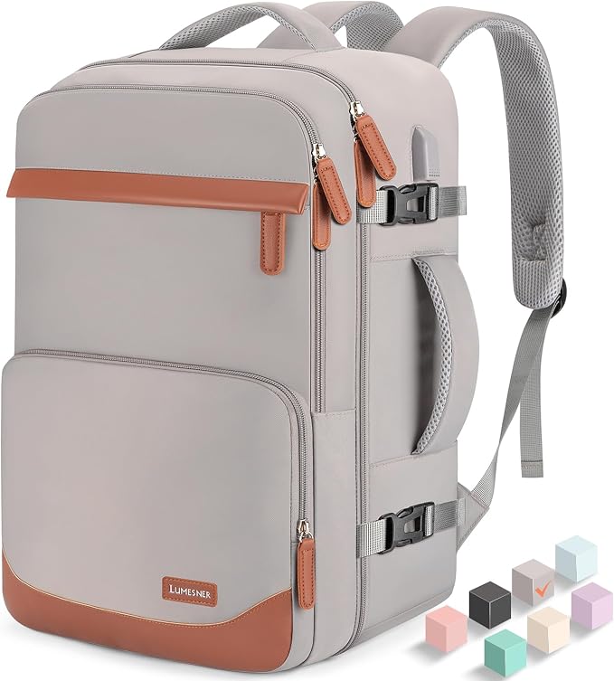 50L Travel Backpack with USB Charging Port, Water-Resistant Carry On Backpack by Velaybor