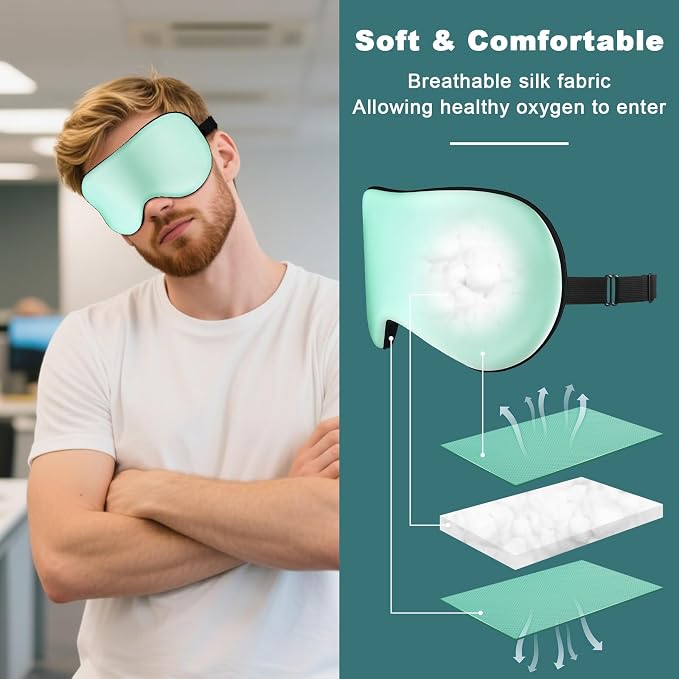 Sleep Mask, Real Natural Pure Silk Eye Masks - Image 4