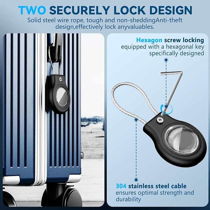 Waterproof Airtag Holder, 4 Pack Airtag Keychain - Image 3