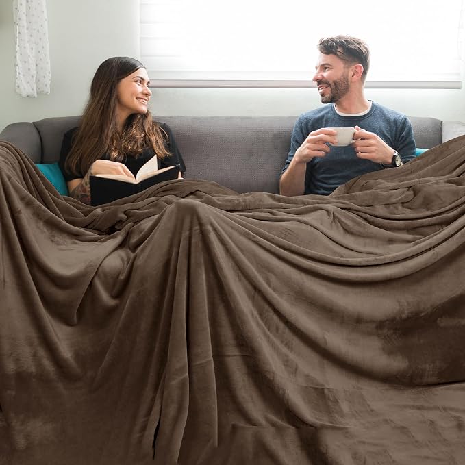 PHF Oversized King Fleece Blanket 120"x120", No Shed No Pilling Big Soft Blanket - Image 4