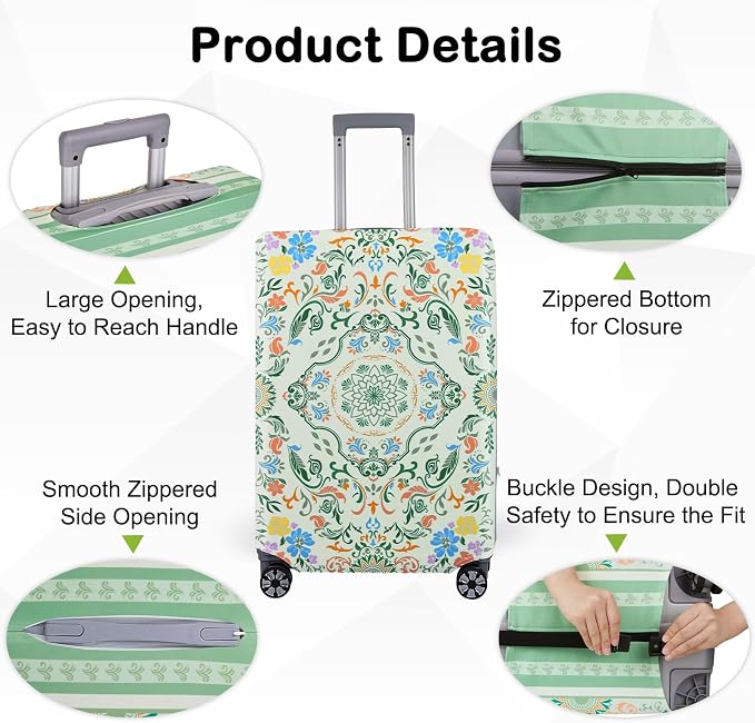 Pink Dino Suitcase Luggage Cover, Thick Suitcase Cover - Image 4