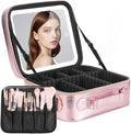 Travel Makeup Bag with LED Mirror, Cosmetic Bags by Emdelifo