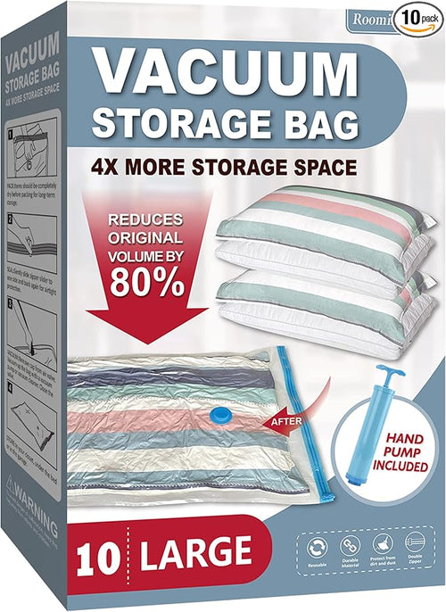 10 Large Vacuum Storage Bags by Roomimaster