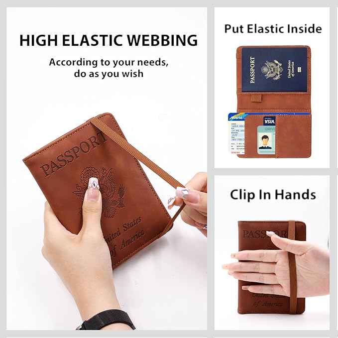 Melsbrinna Premium Leather Passport Holder Covers Case, Waterproof Rfid - Image 2