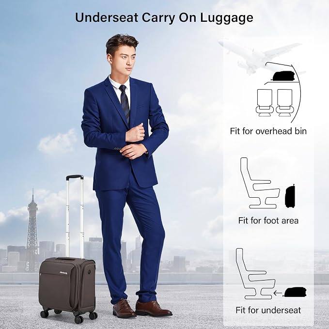 Hanke 16 Inch Underseat Carry On Luggage - Image 2