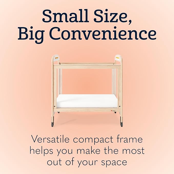 Foundations Serenity Compact Clearview Daycare Crib, Fixed Side, Durable Wood - Image 5