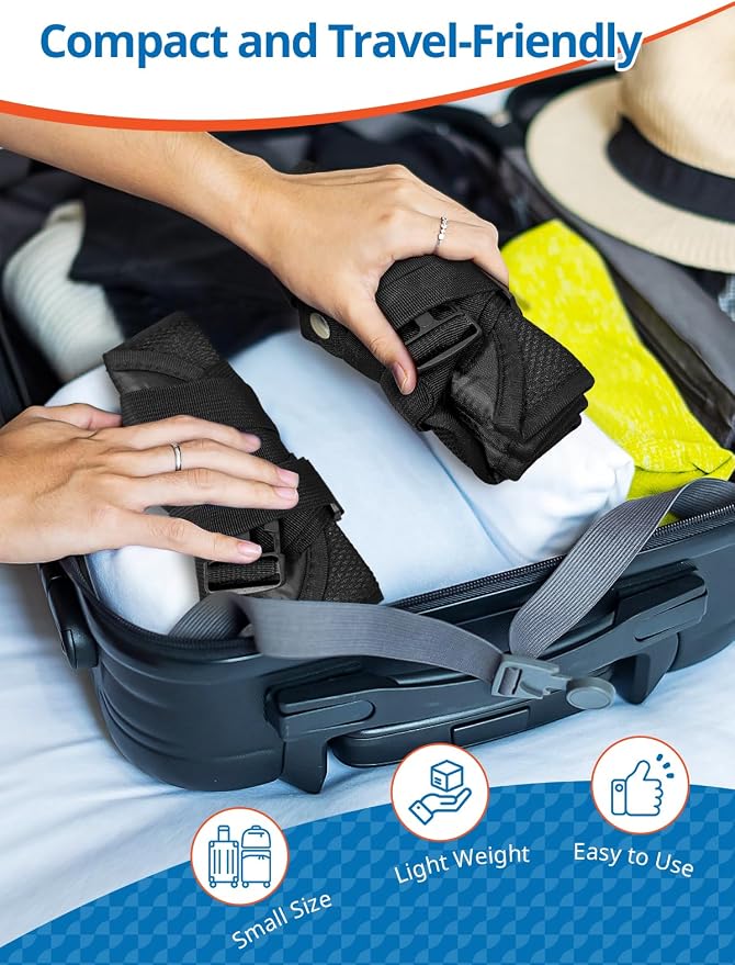 2 Pack Airplane Foot Hammock, Portable Travel Feet Rest Leg Relief, Ergonomic - Image 6