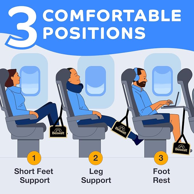 Portable Airplane Foot Hammock for Plane Travel - Image 2