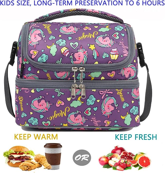 FlowFly Double Decker Cooler Insulated Lunch Bag Large Tote - Image 2