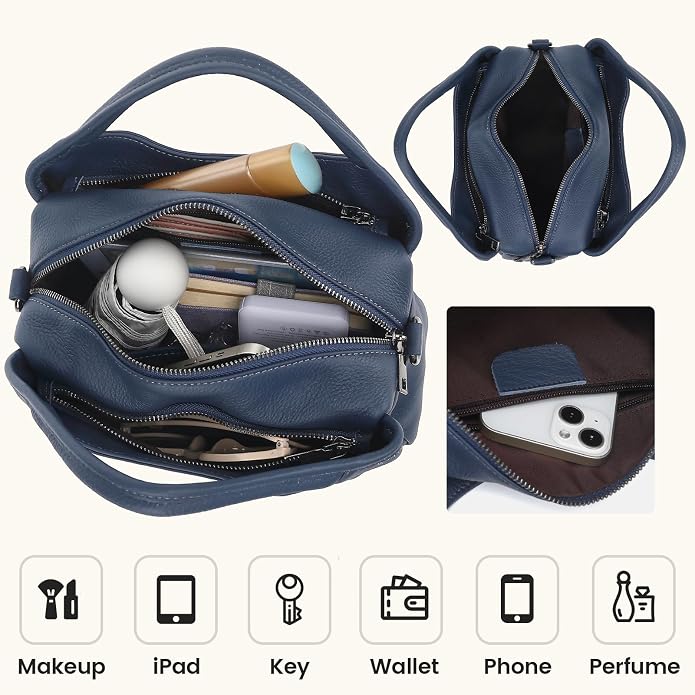 KOGTLA Genuine Leather Purses for Women, Crossbody Shoulder Bags - Image 6