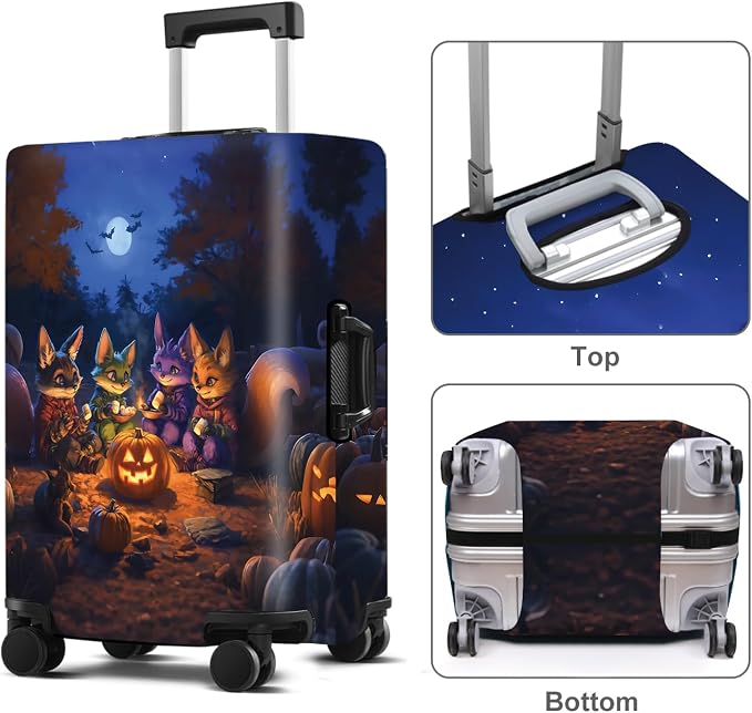 Halloween Luggage Cover Washable Suitcase Protector Anti-Scratch, Stretchable - Image 2
