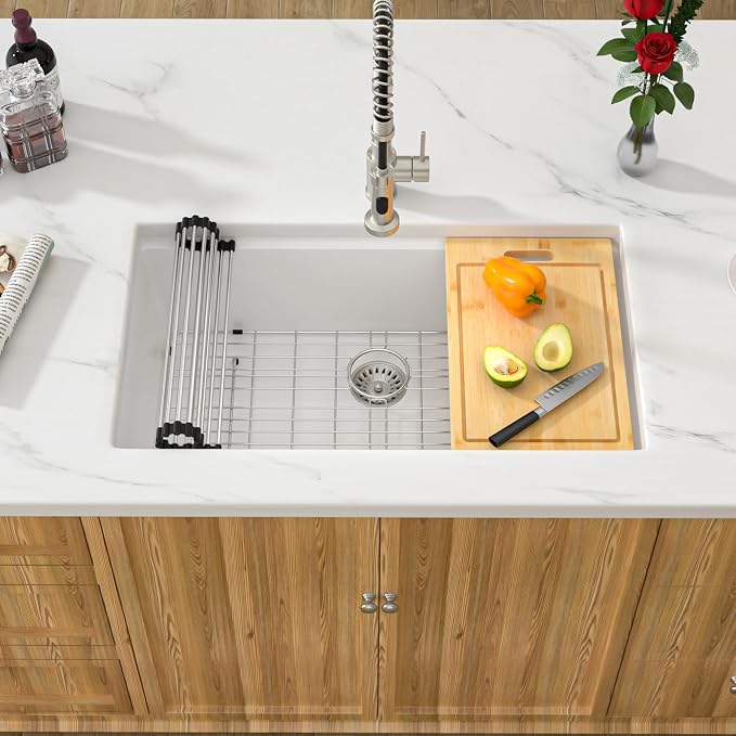 30 White Granite Composite Kitchen Sink - Image 3