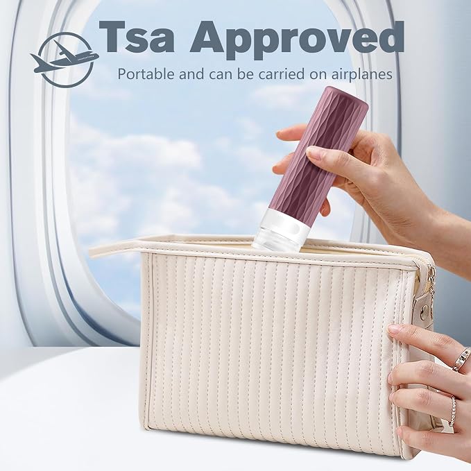 Travel Bottles for Toiletries, TSA Approved 3.4oz Travel Size Containers - Image 2