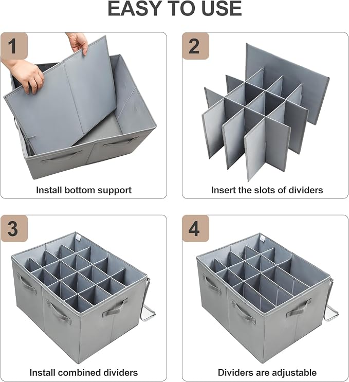 Shoe Organizer for Closet 2 Pack, Foldable Shoe Box - Image 7