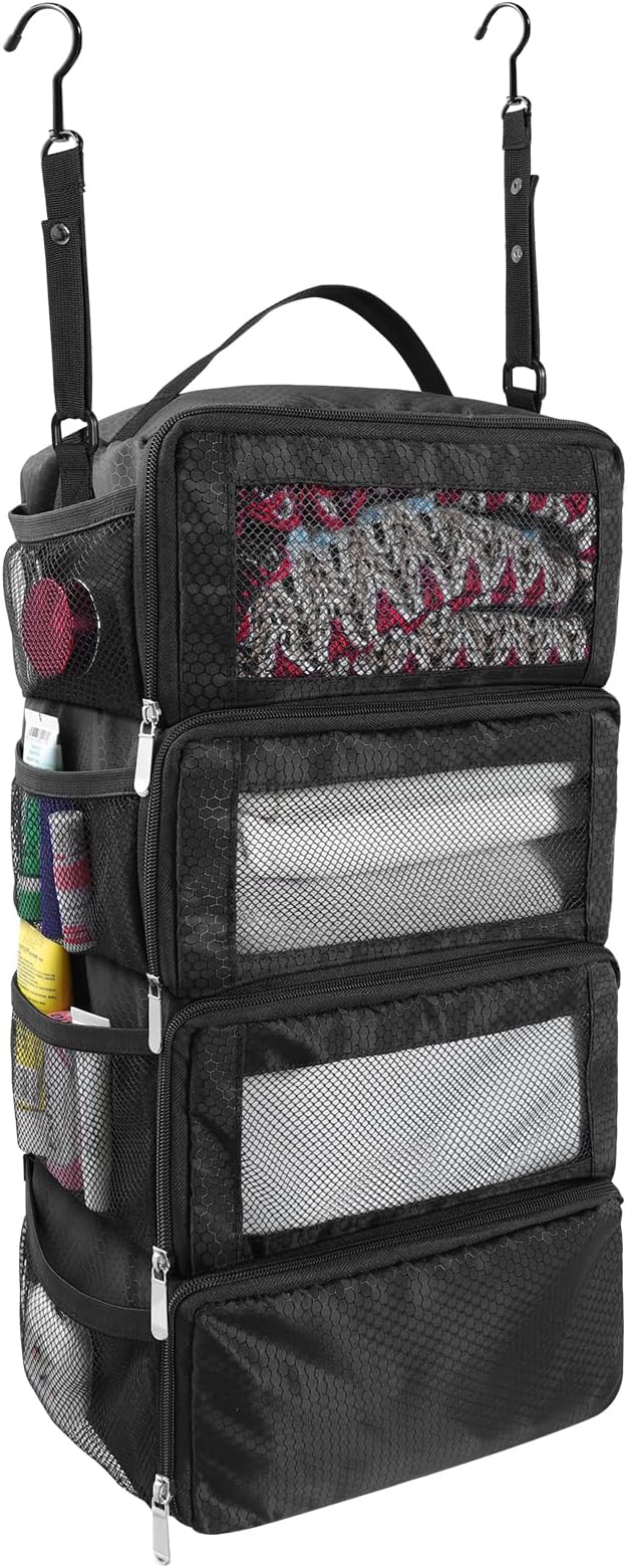 Suitcase Organizer, Travel Luggage Organizer Portable Hanging Travel Shelves by Unknown