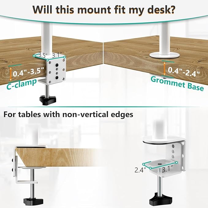 WALI Laptop Mount Arm for Desk, Laptop Tray, Fully Adjustable, - Image 6
