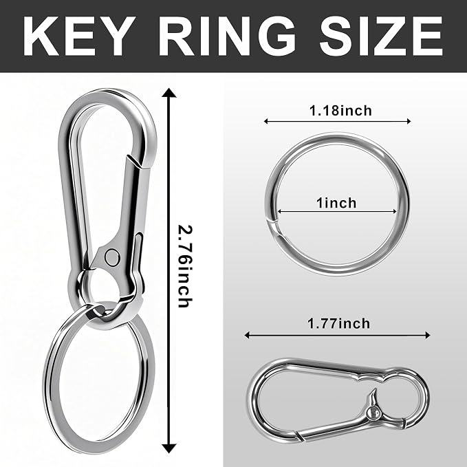 Keychain Keyring Set for Men Women Classic Metal Home Car Key Holder Organizer - Image 2