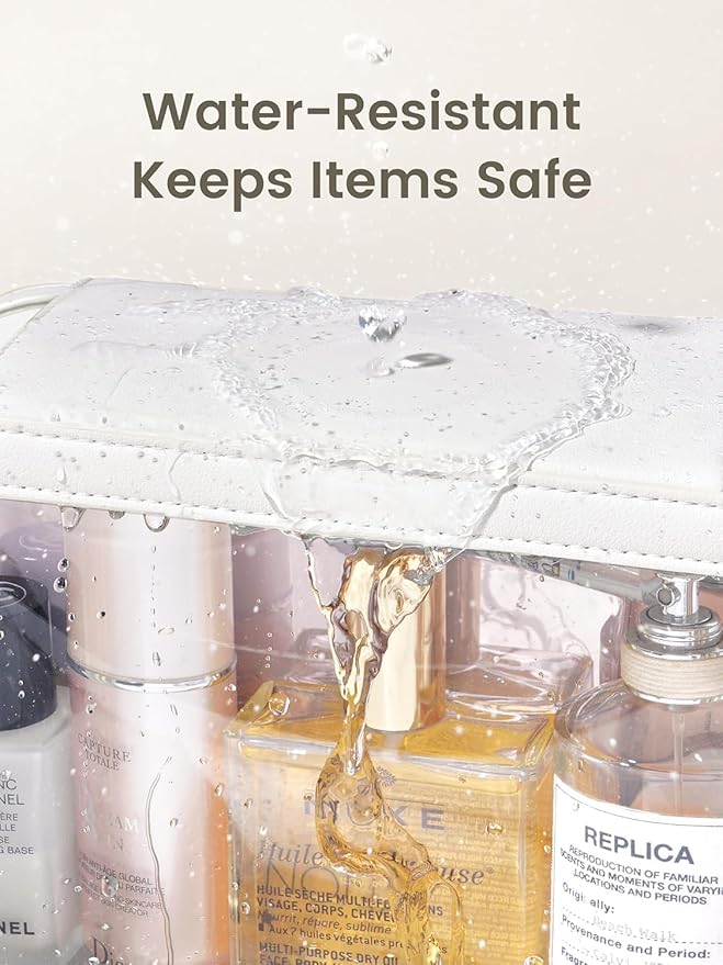 ROWNYEON Clear Makeup Case Toiletry Bag Multipurpose Travel Makeup Train Case - Image 3