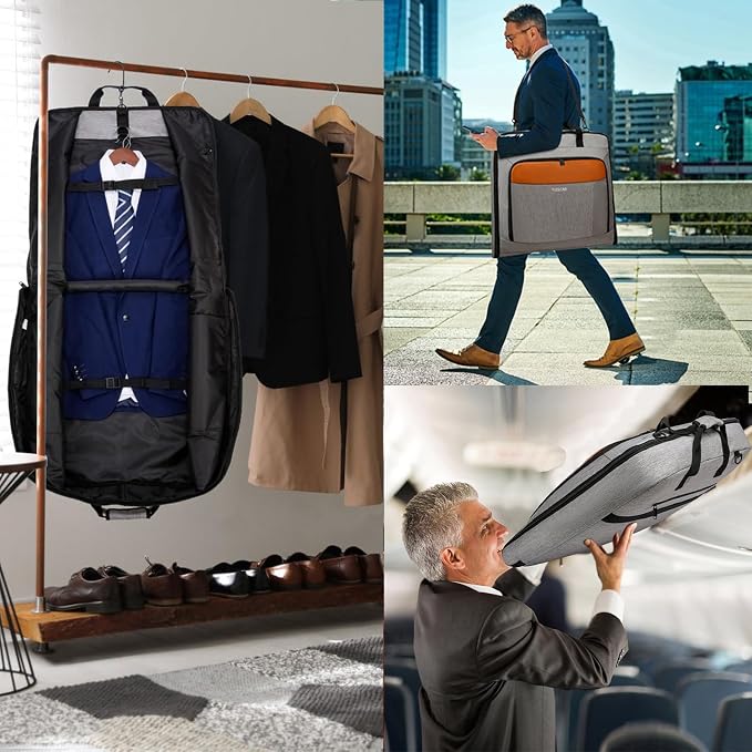 Garment Bag Travel Suit Bag for Men Large 40-Inch Carry on Garment Bag Up to 3 - Image 7