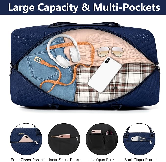 Weekender Bag for Women, Travel Duffel Bag Carry On Overnight Bag - Image 4