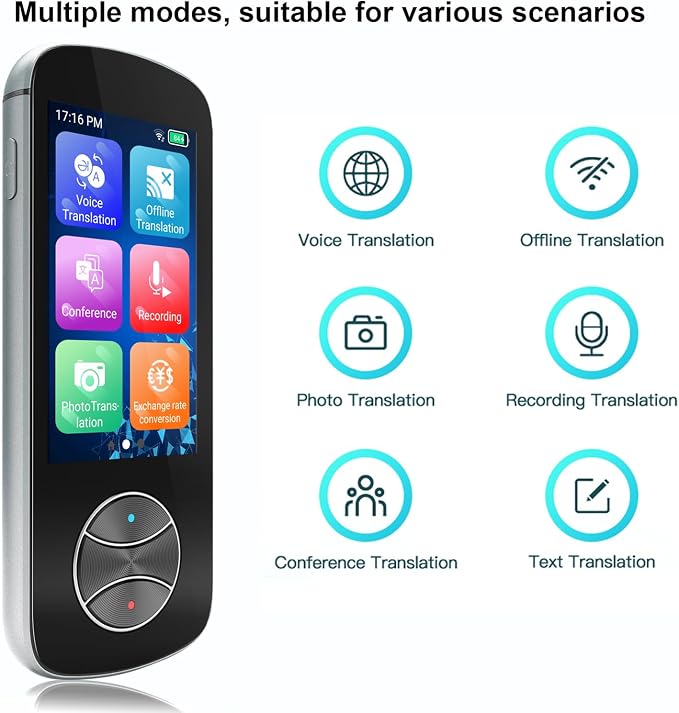 Language Translator Device No WiFi Needed, AI Translator Two Way Real Time - Image 5