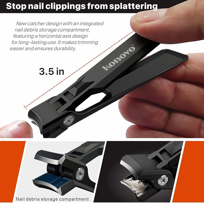Nail Clippers Set, Ultra Sharp Sturdy Fingernail and Toenail Clipper Cutters - Image 3